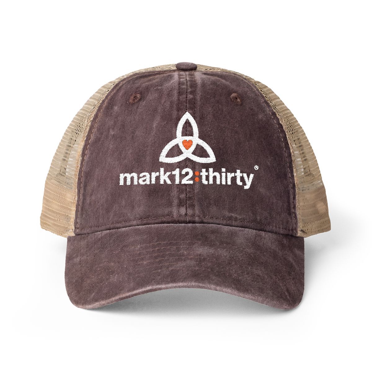 Women's Washed Pony-Tail Mesh Cap, Sizes: One size, Colors: Chocolate / Fawn / Khaki