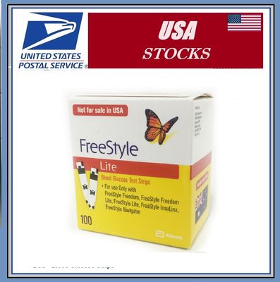 FreeStyle Lite Glucose Test strips 100 count USA stocks Exp. date 2027 Jan