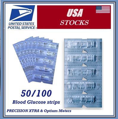 Abbott Blood Glucose Test Strips PRECISION XTRA &amp; Optium Meters 50/100 strips