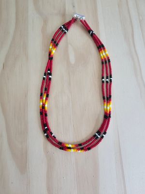 3-Strand Necklace - Fire Colors