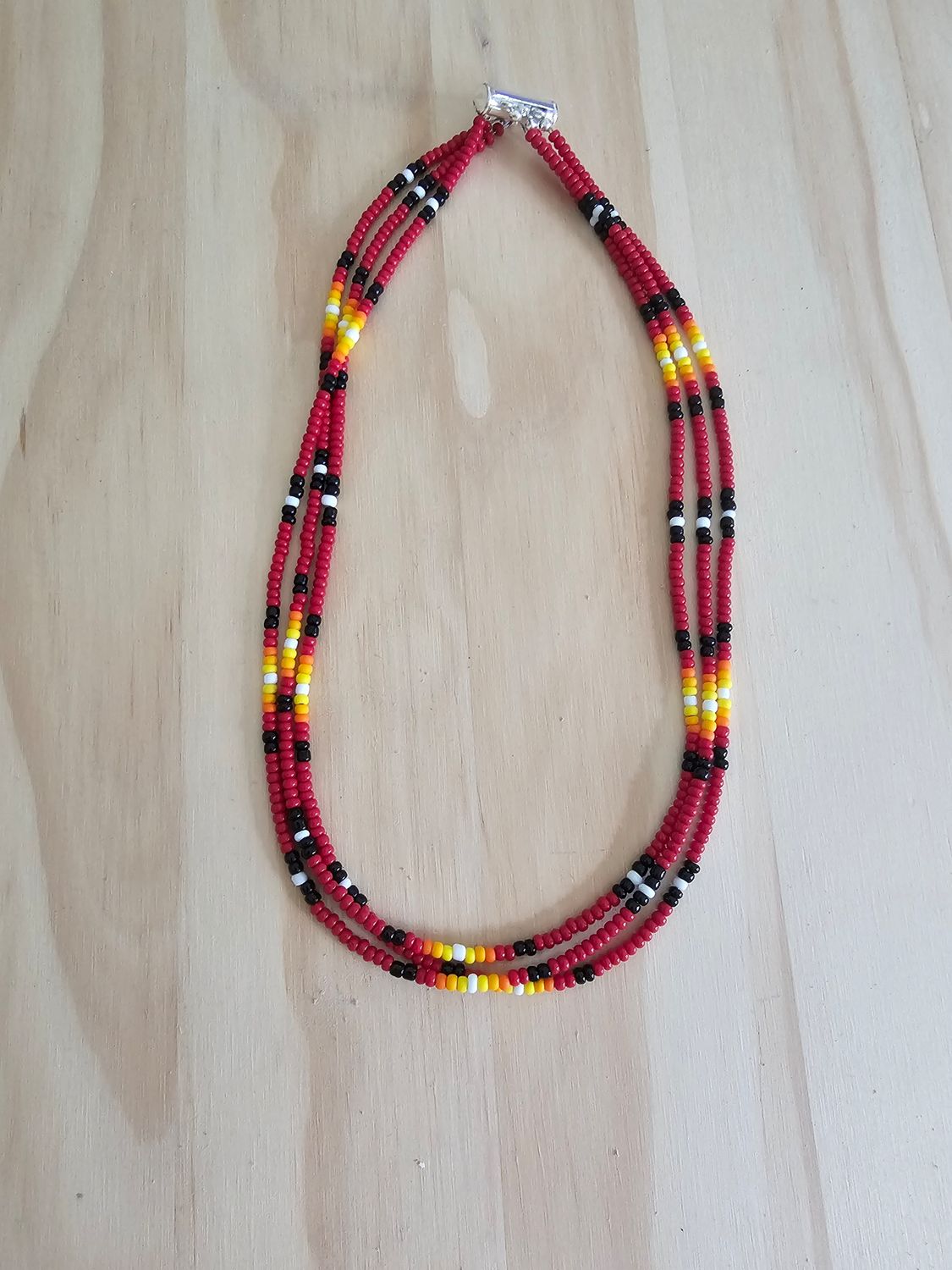 3-Strand Necklace - Fire Colors