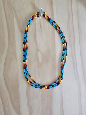 3-Strand Necklace - Turquoise Blue Fire