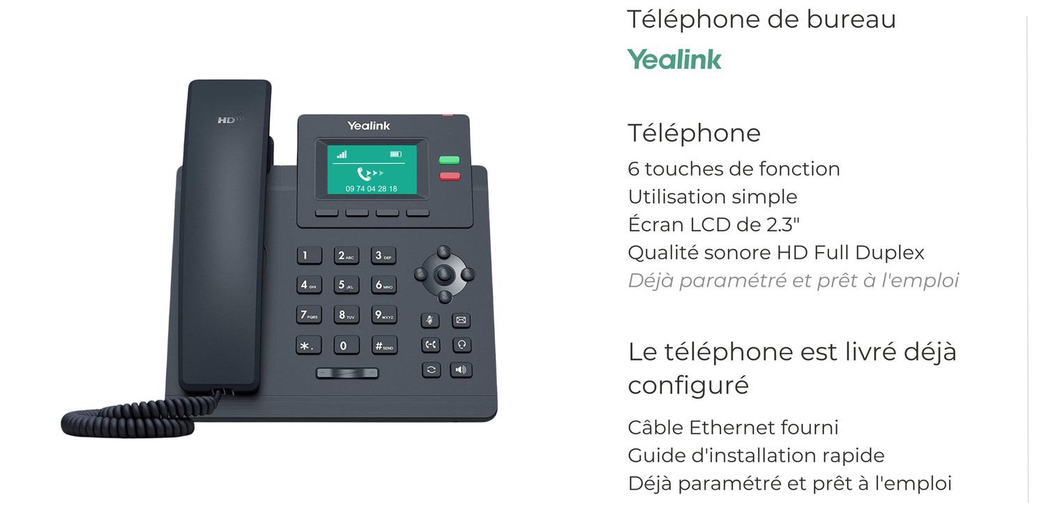Yealink T31P, Version: Téléphone seul