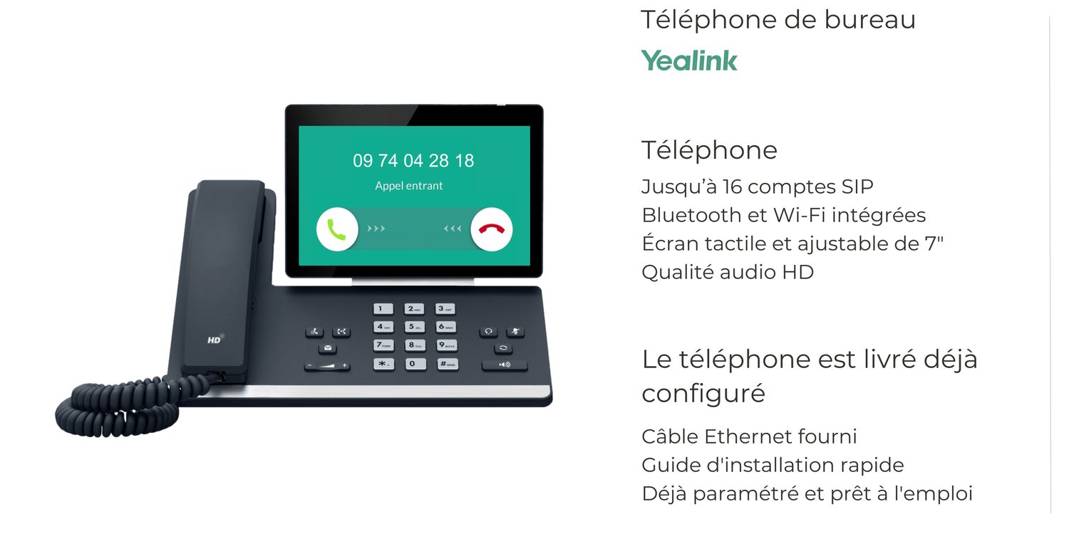 Yealink T57W, Version: Téléphone seul