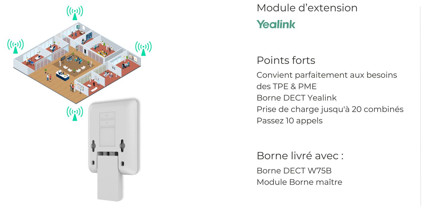 Borne Yealink W75B, Version: 1 borne