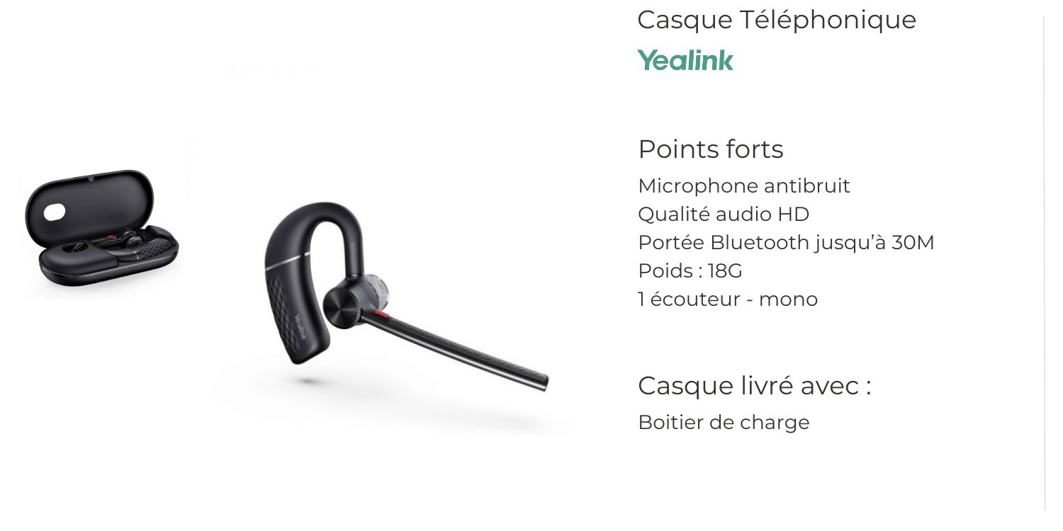 Casque Yealink BH71, Version: Bluetooth
