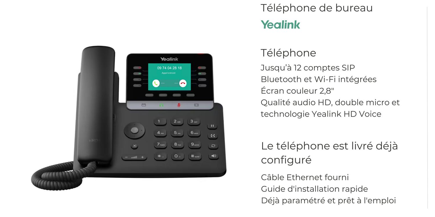 Yealink T73H, Version: Téléphone seul