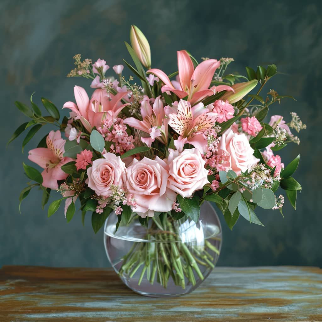 Pink Flora Flower Vase