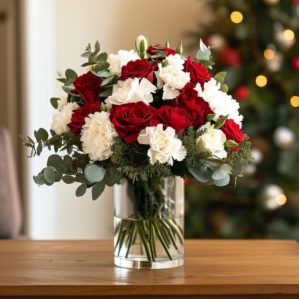 Hugs at Christmas Flower Arrangement