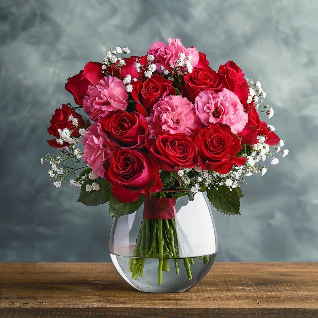 Heart of Christmas Flower Bouquet