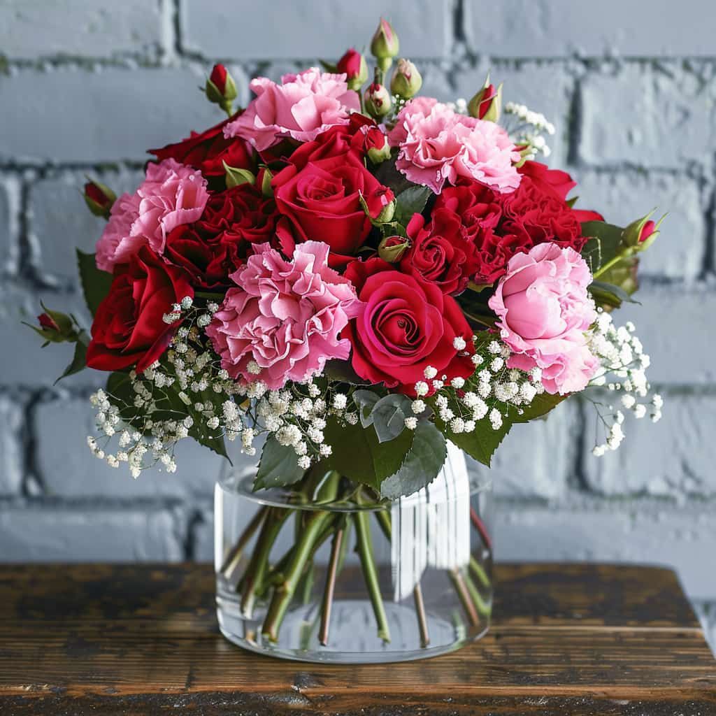 Heart of Christmas Flower Bouquet