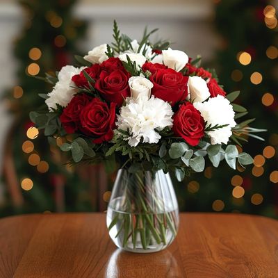 Hugs at Christmas Flower Arrangement