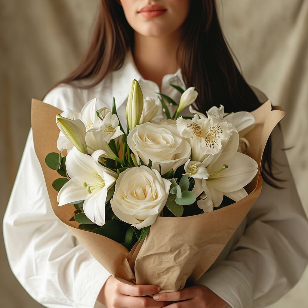 Simply White Sympathy Flower