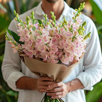 Avalon Pink Orchids Bouquet