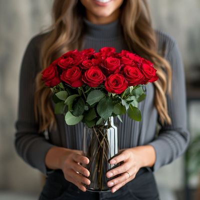 Beautiful Love Vase Arrangement