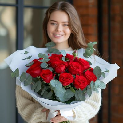 DC 12 Red Rose Bouquet