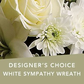 DC White Sympathy wreath