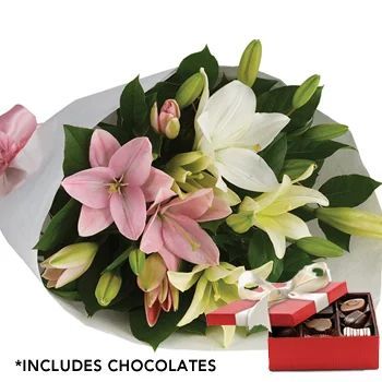 Lovely Lilies Bouquet with Chocolate