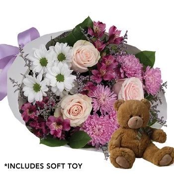 Love You Mum Charming Bouquet with Teddy