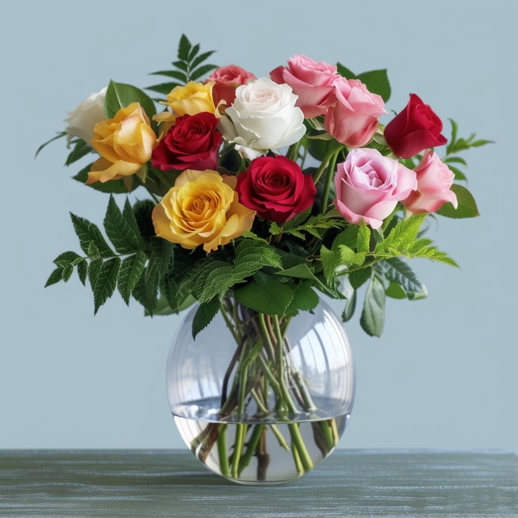 Mixed Dozen Roses