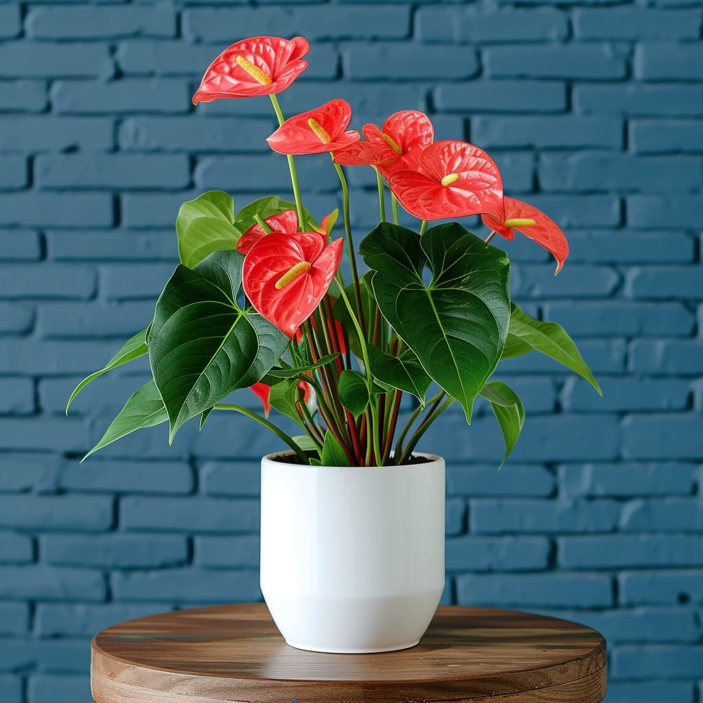 Radiant Ruby Anthurium Indoor Plant