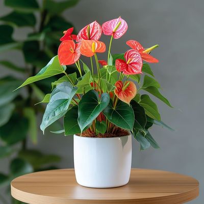 Radiant Ruby Anthurium Indoor Plant