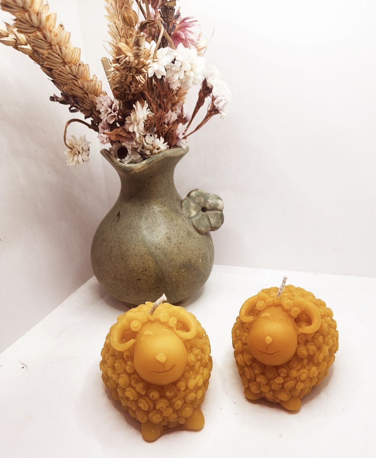 Sheep Beeswax Candle