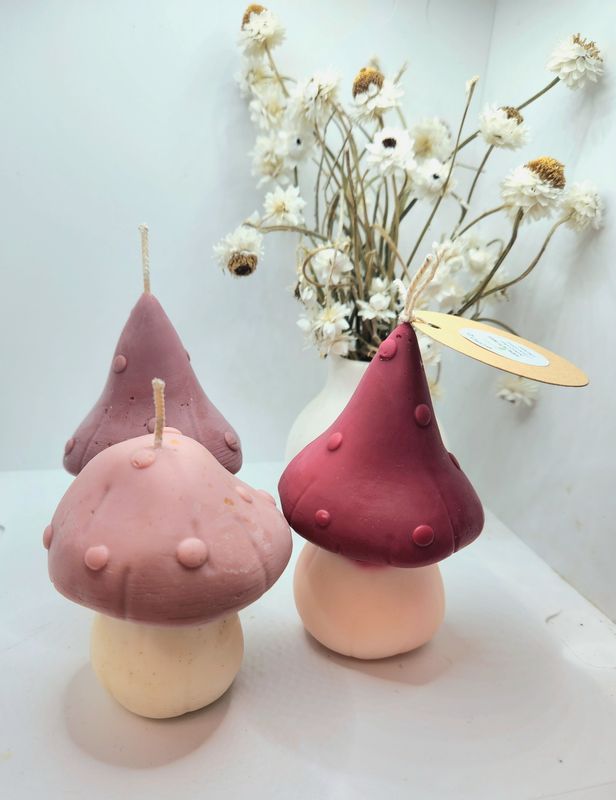 Toadstool soy candle scented 