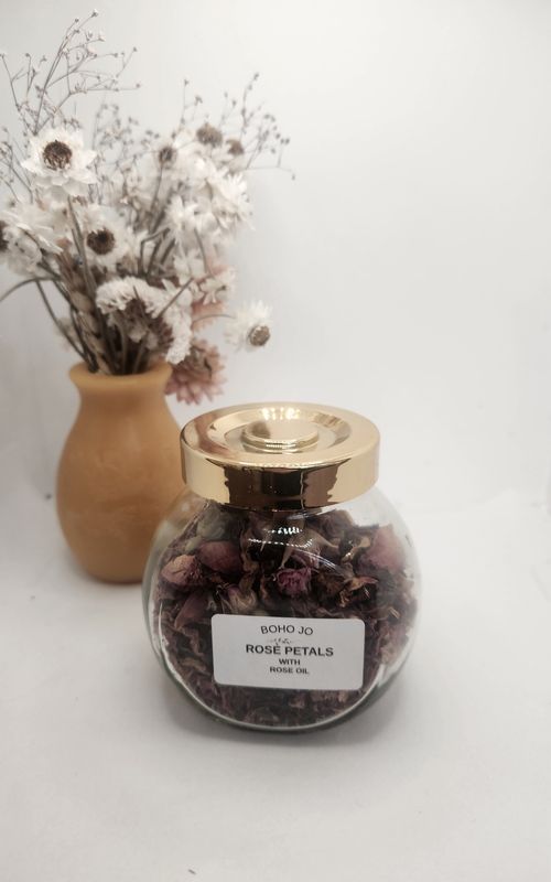 Rose petals with rose oil