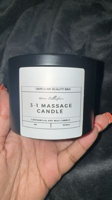 Lav/vanilla Massage Oil Candle