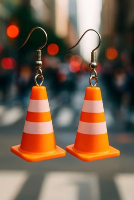 Ramp Safety Cone earrings
