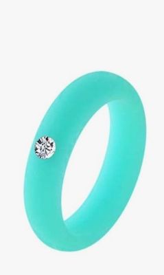 Ladies Ramp Compatible Wedding bands (silicone with stones) Pack of 10