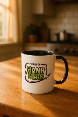 Off Duty Ramp Gear logo coffe mug