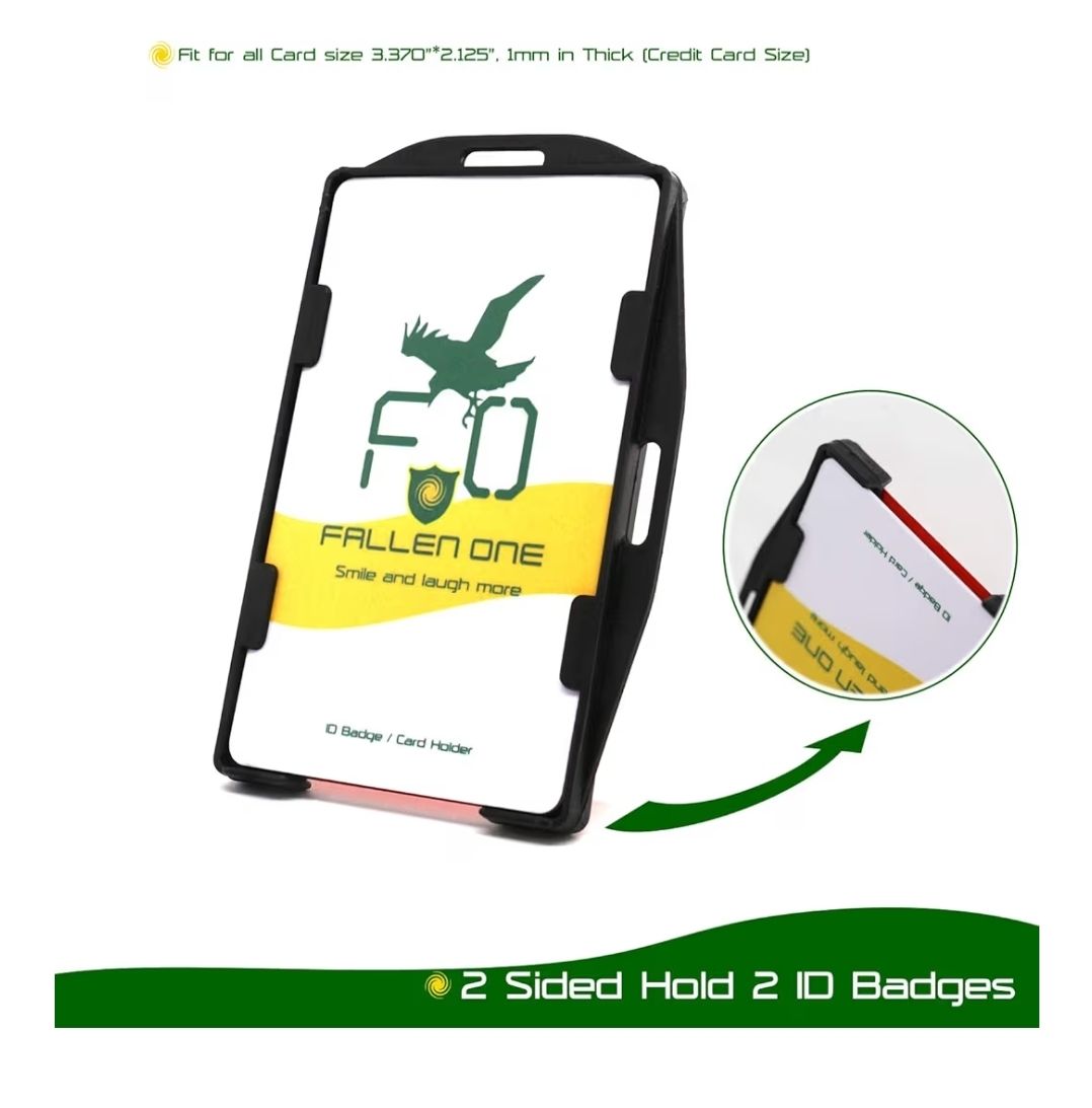 Doubled side Slide in badge holder