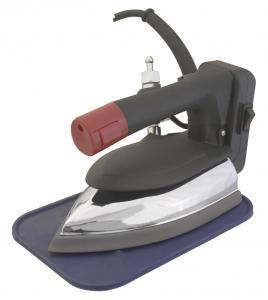 SAPPORO SP-527 Gravity Feed Steam Iron. Water Bottle, Demineralizer. Iron Rest, Teflon Iron Shoe Included.