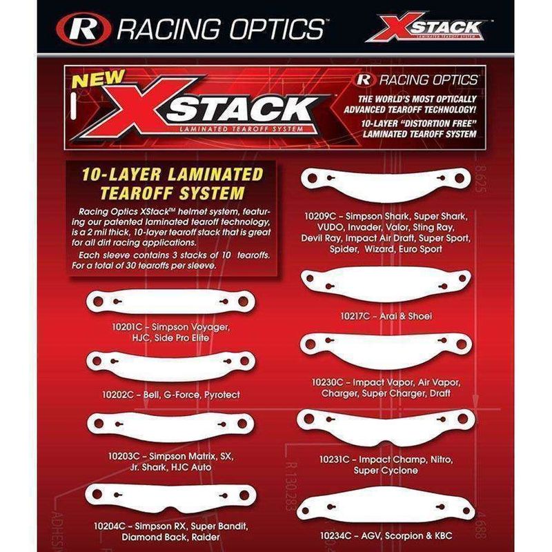 XStack Tear Offs for Impact Simpson Shark Vudo Invader Sting Ray Devil Ray - 10209C XStack Tear Offs for Impact Simpson Shark Vudo Invader Sting Ray Devil Ray - 10209C