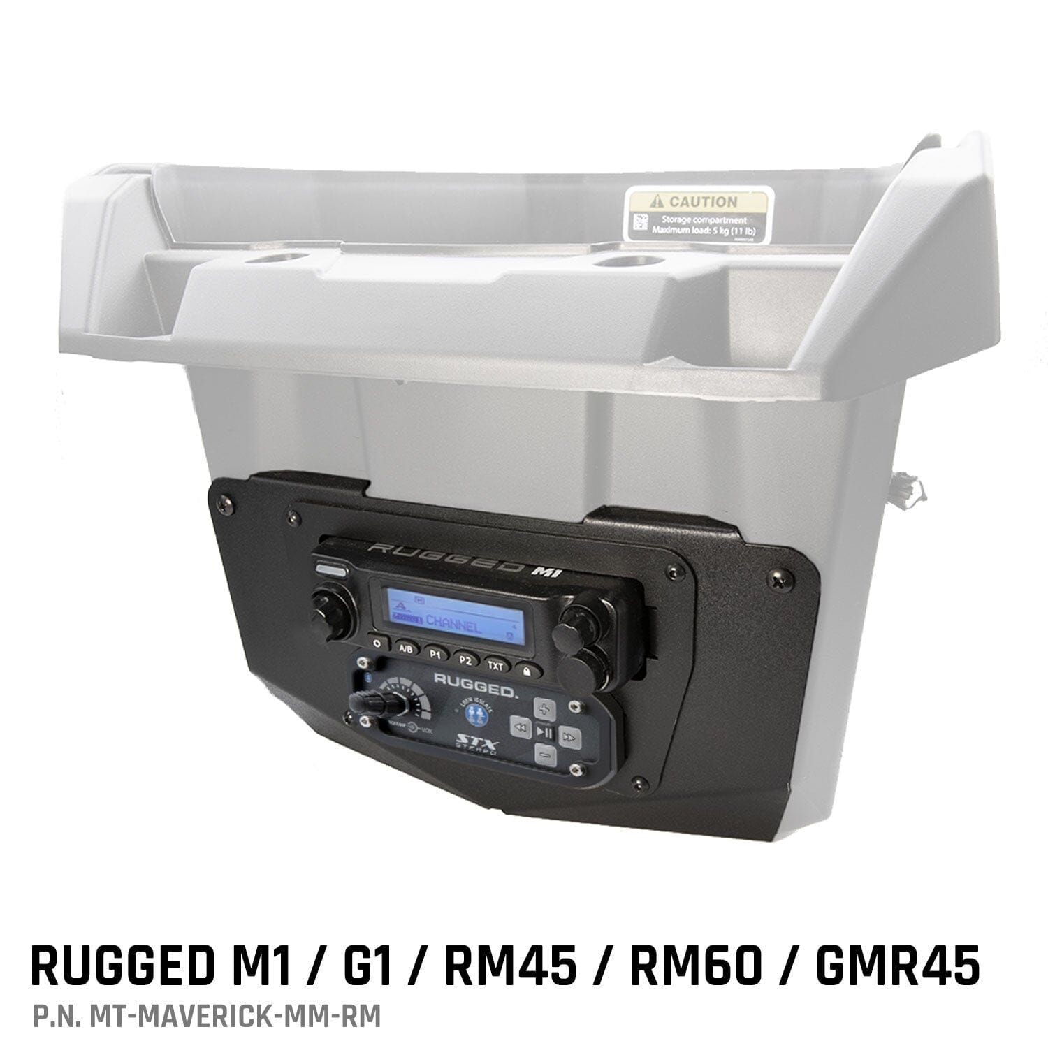 Can-Am Commander and Maverick - Glove Box Multi-Mount Kit for Rugged UTV Radios and Intercoms Rugged M1/G1/G4/RM45/RM60/GMR45 Can-Am Commander and Maverick - Glove Box Multi-Mount Kit for Rugged UTV Radios and Intercoms Rugged M1/G1/G4/RM45/RM60/GMR45
