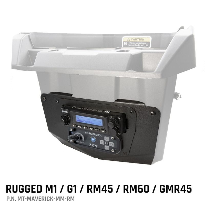 Can-Am Commander and Maverick - Glove Box Multi-Mount Kit for Rugged UTV Radios and Intercoms Rugged M1/G1/G4/RM45/RM60/GMR45 Can-Am Commander and Maverick - Glove Box Multi-Mount Kit for Rugged UTV Radios and Intercoms Rugged M1/G1/G4/RM45/RM60/GMR45