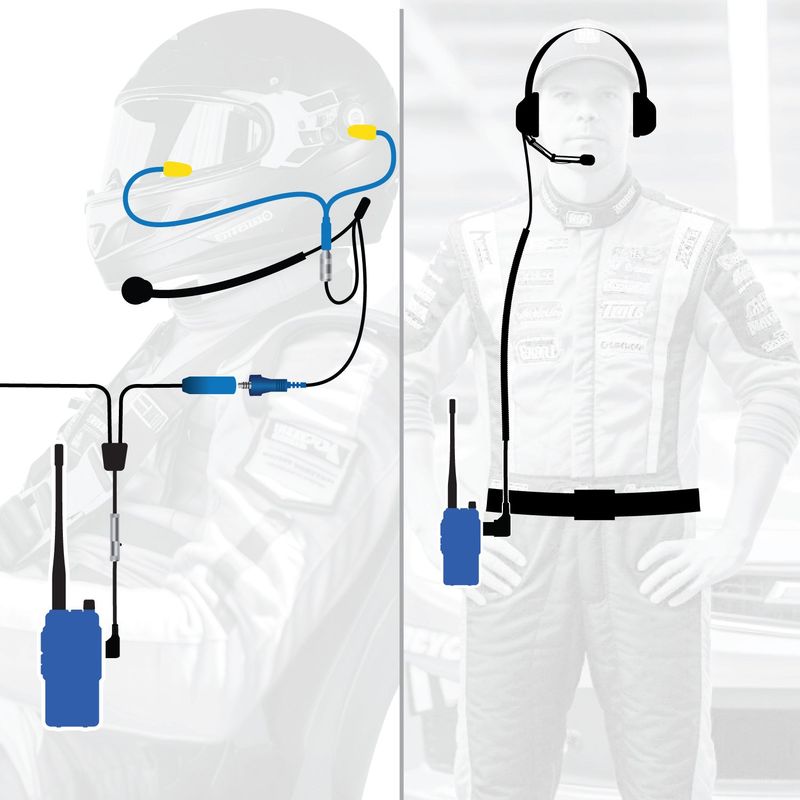 RUGGED Wired Driver and Crew Chief Racing Kit with R1 Radios RUGGED Wired Driver and Crew Chief Racing Kit with R1 Radios