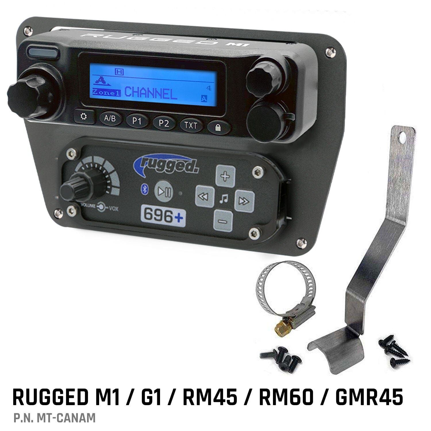 Can-Am Commander Intercom and Radio Mount Rugged M1/G1/G4/RM45/RM60/GMR45 Can-Am Commander Intercom and Radio Mount Rugged M1/G1/G4/RM45/RM60/GMR45