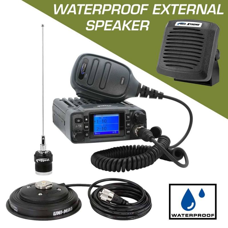 Radio Kit Plus - GMR25 Waterproof GMRS Mobile Radio Kit with External Speaker Radio Kit Plus - GMR25 Waterproof GMRS Mobile Radio Kit with External Speaker