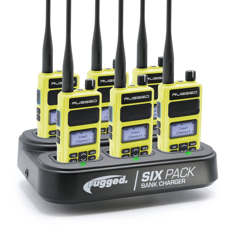 6 PACK - Choose Your Business Band Two Way Handheld Radio R1 Safety Yellow 6 PACK - Choose Your Business Band Two Way Handheld Radio R1 Safety Yellow