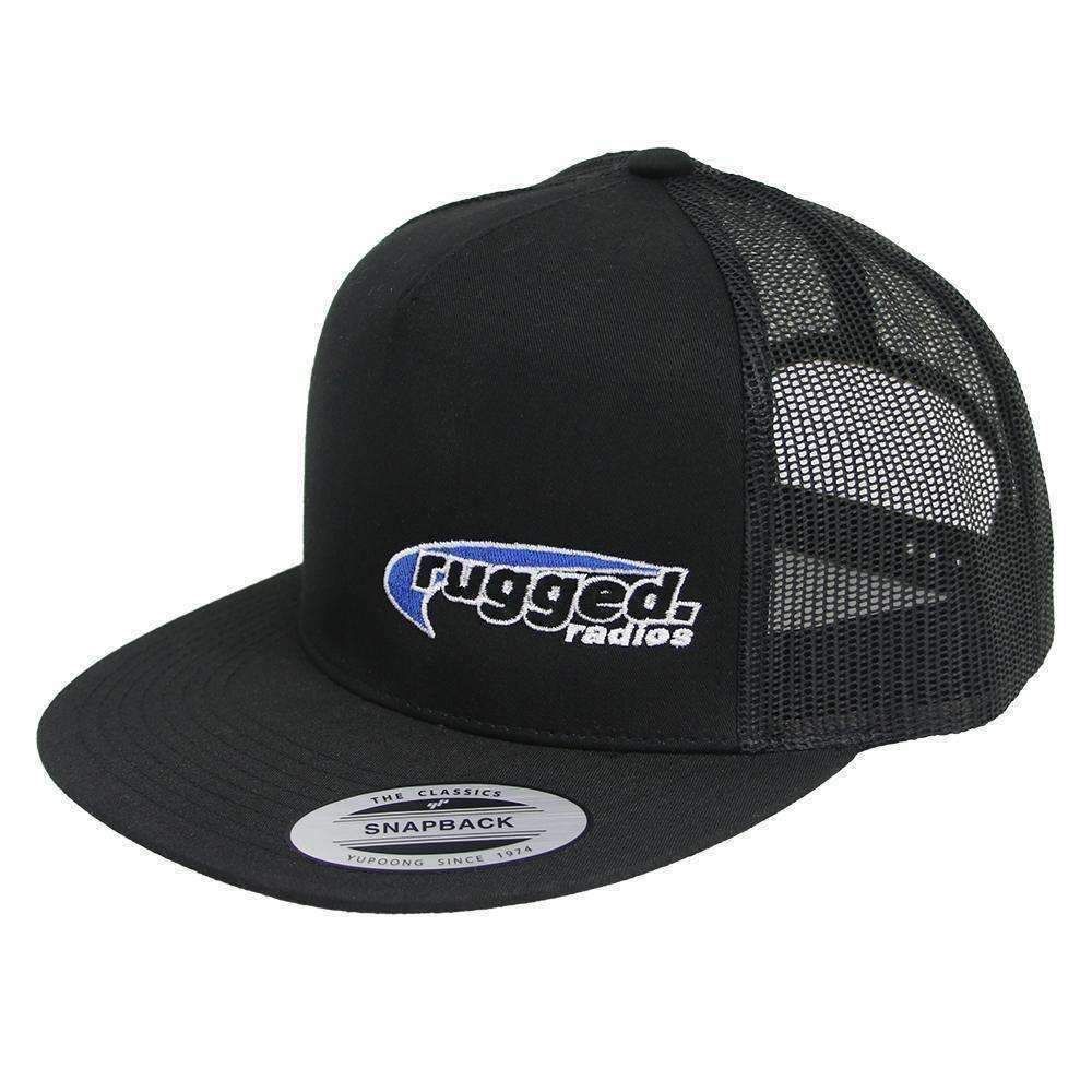 Rugged Radios Flat Bill Snapback Hat - Black Rugged Radios Flat Bill Snapback Hat - Black