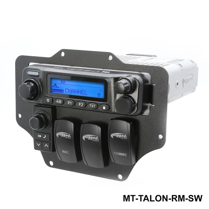 Honda Talon Mount for Radio Intercom and Switches M1 / G1 / G4 / RM45 / RM60 / GMR45 Radio + Switch Holes Honda Talon Mount for Radio Intercom and Switches M1 / G1 / G4 / RM45 / RM60 / GMR45 Radio + Switch Holes