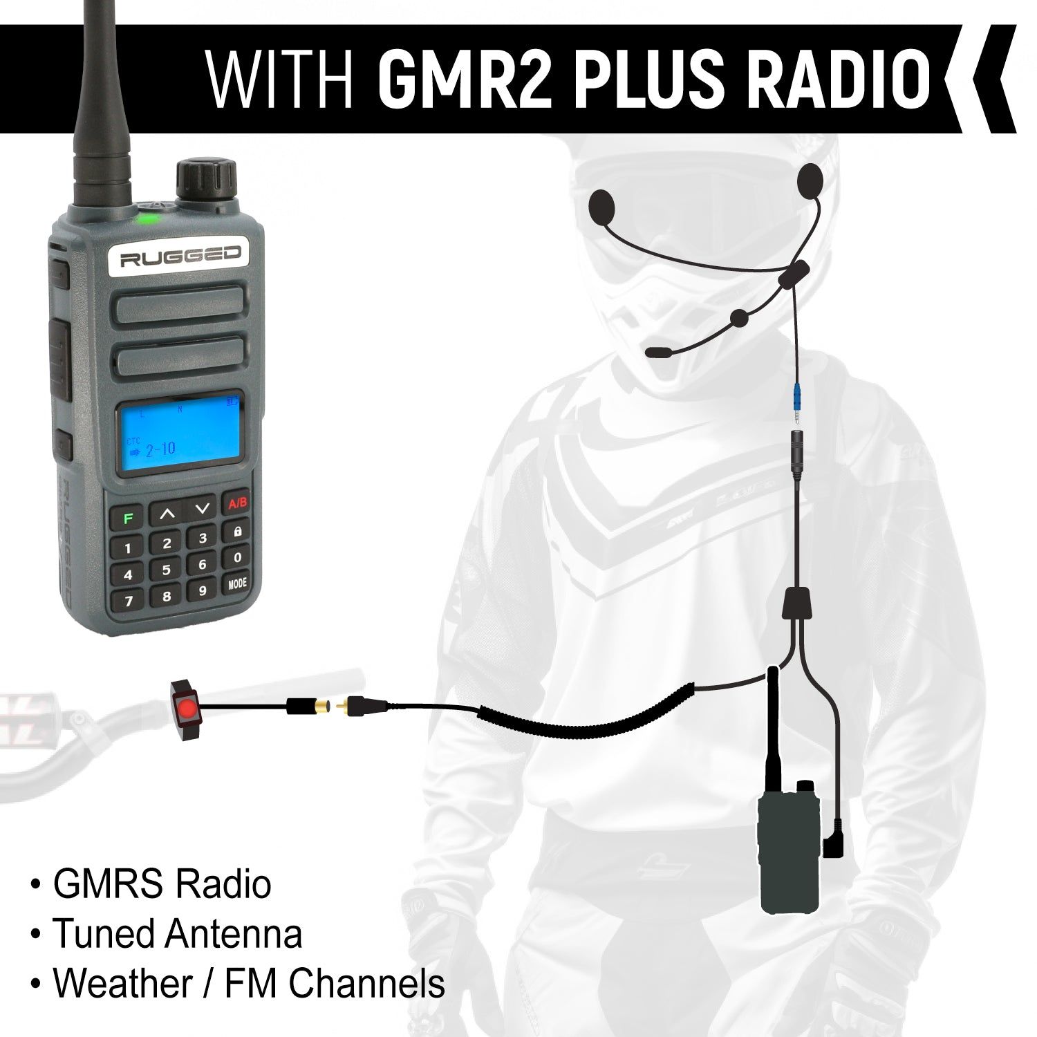 Communication Kit without Radio - Driver Only - Sport Cables - CLEARANCE Without Radio Communication Kit without Radio - Driver Only - Sport Cables - CLEARANCE Without Radio