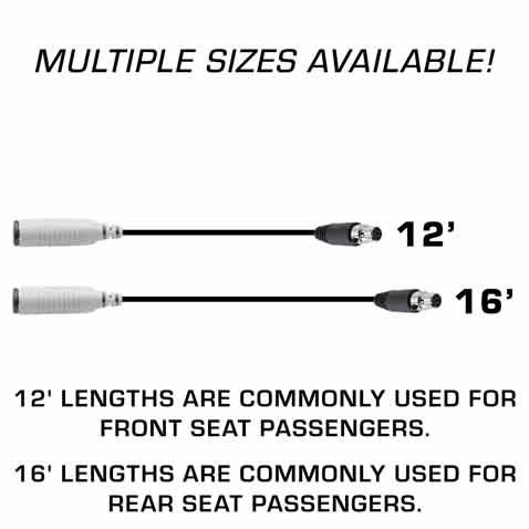 STX STEREO Straight Cable to Intercom (Select Length) 12  Feet