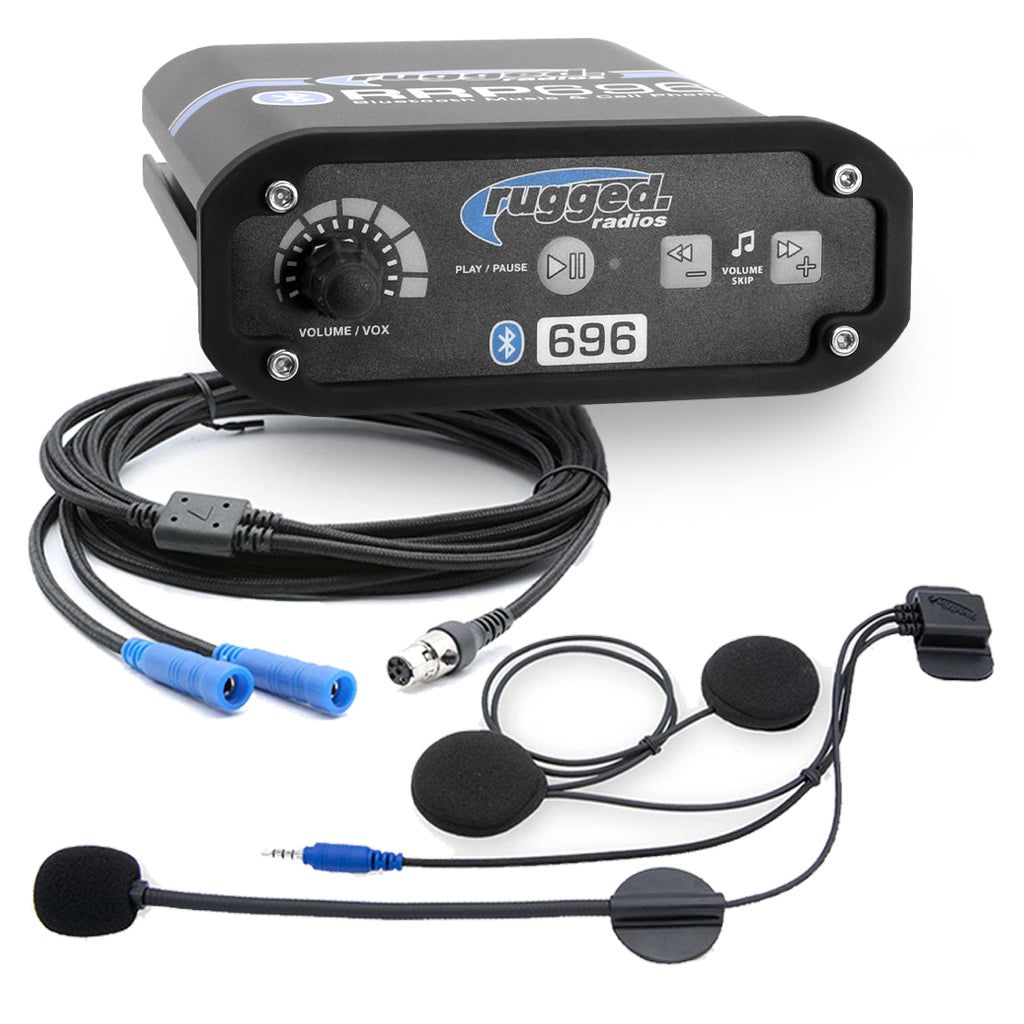 2 Person - RRP696 Gen1 Bluetooth Intercom with Super Sport Cables and Helmet Kits