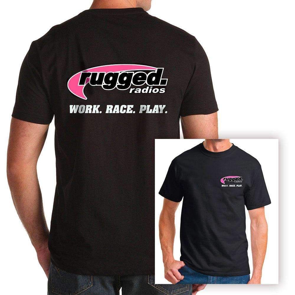 Rugged Radios CLASSIC PINK T-Shirt - Black Small Rugged Radios CLASSIC PINK T-Shirt - Black Small