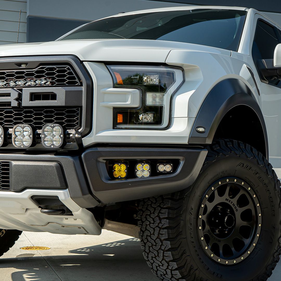 Raptor Fog Light Kit 17-18 F-150 Raptor Fog Pocket Kit Baja Amber SAE Sportsmen Baja Designs Raptor Fog Light Kit 17-18 F-150 Raptor Fog Pocket Kit Baja Amber SAE Sportsmen Baja Designs