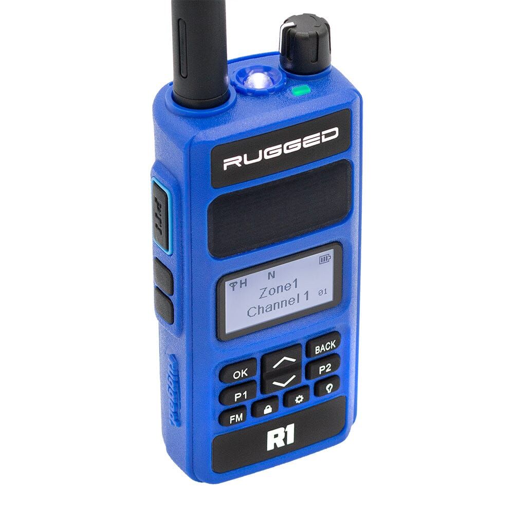 Rugged R1 - Business Band Two Way Handheld Radio - Digital and Analog Blue Rugged R1 - Business Band Two Way Handheld Radio - Digital and Analog Blue